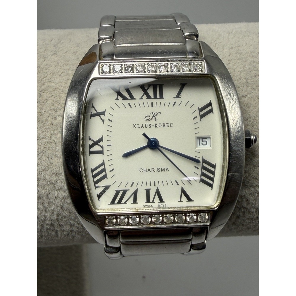 Klaus-Kobec Charisma KKG1928D New Battery Mens Watch 32MM 7"‎ Swiss Made